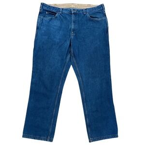 Duluth Trading Co Mens Ballroom Relaxed Fit Blue Jeans Medium Wash 40" x 32.5"